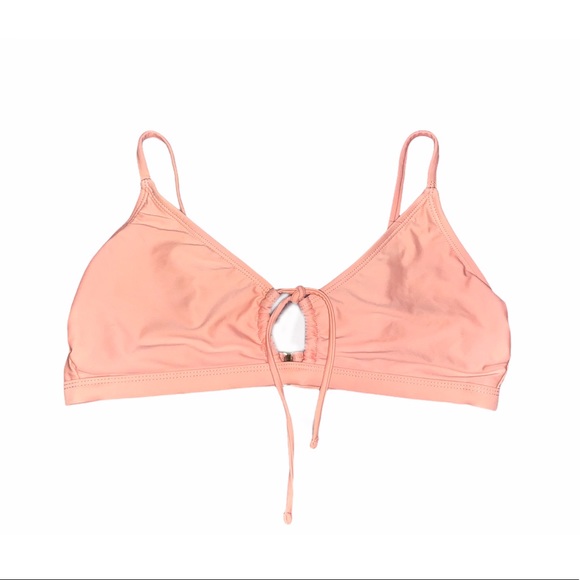Unlined Peach Bathing Suit Top | Large - Picture 1 of 2